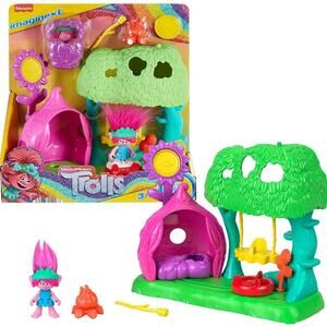 Fisher-Price Imaginext DreamWorks Trolls Toys Flower Fun Campsite Playset